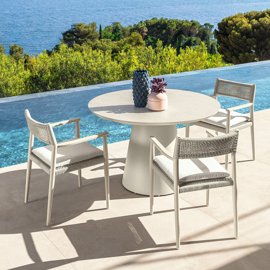 Dolcevita Alu - Dining Table D90 White
