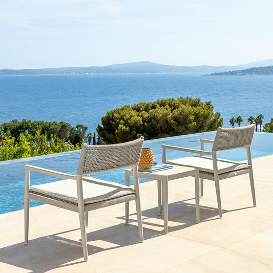 Dolcevita Alu - Lounge Armchair White