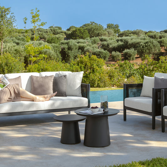 Dolcevita Alu - Side Table 17" Graphite