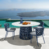 Swipe  - Armless Dining Armchair Blue