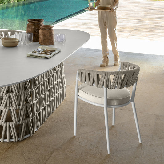 Swipe  - Dining Armchair White